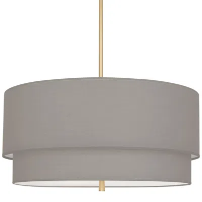 Robert Abbey Decker 30"w Modern Brass And Smoke Gray Pendant Light