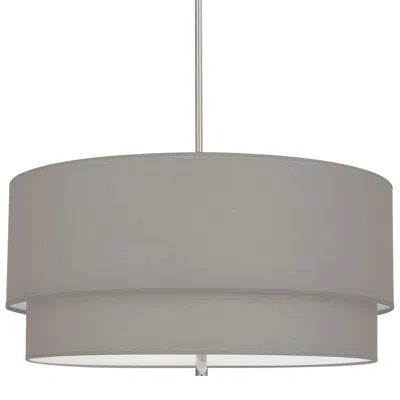 Robert Abbey Decker 30"w Polished Nickel And Smoke Gray Pendant Light