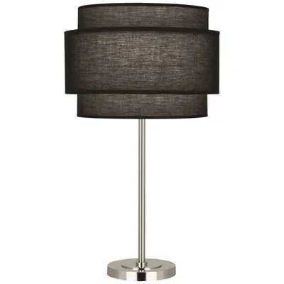 Robert Abbey Decker Black Shade And Nickel Modern Table Lamp