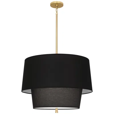 Robert Abbey Decker Pendant 24" Black W/brass