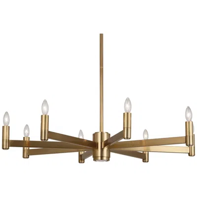Robert Abbey Delany Chandelier 35.5" 8 Light Antique Brass Finish