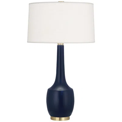 Robert Abbey Delilah 34 1/4" Ceramic Matte Midnight Blue Table Lamp