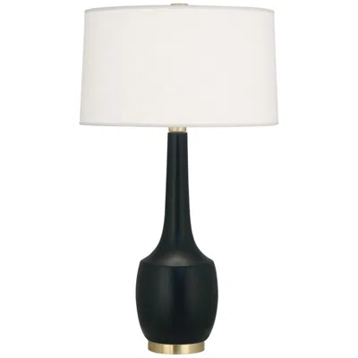 Robert Abbey Delilah 34 1/4" Ceramic Matte Obsidian Black Table Lamp