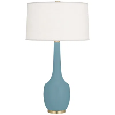 Robert Abbey Delilah 34 1/4" Ceramic Matte Steel Blue Table Lamp