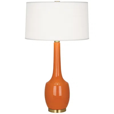Robert Abbey Delilah 34" Modern Pumpkin Orange Ceramic Table Lamp