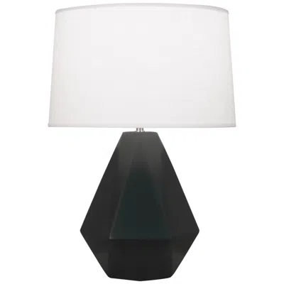 Robert Abbey Delta 22 1/2" Matte Obsidian Black Ceramic Table Lamp