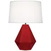 Robert Abbey Delta 22 1/2" Ruby Red Ceramic Accent Table Lamp In White