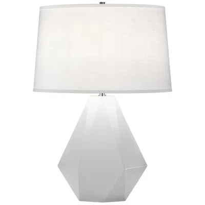 Robert Abbey , Delta, Daisy Glazed Ceramic With Nickel Accent, Table Lamp