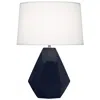 Robert Abbey Delta Midnight Blue Glazed Ceramic Accent Table Lamp