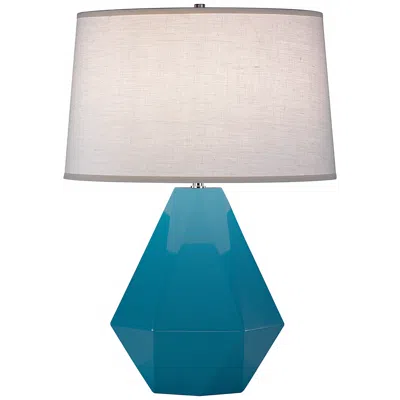Robert Abbey Delta Peacock Blue 22 1/2" High Table Lamp