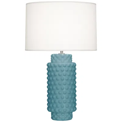 Robert Abbey Dolly 27 1/2" Matte Steel Blue Modern Ceramic Table Lamp