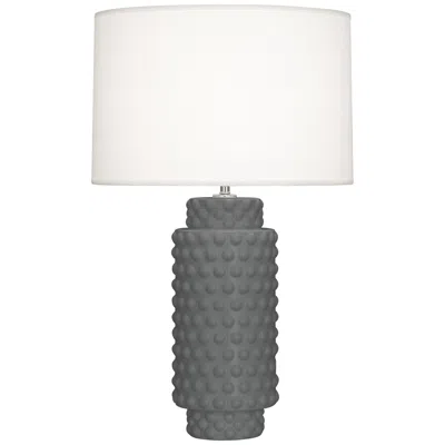 Robert Abbey Dolly 27.5" Matte Ash Gray Modern Ceramic Table Lamp