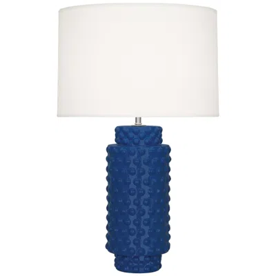 Robert Abbey , Dolly, Cobalt Glazed Textured Ceramic, Table Lamp