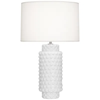 Robert Abbey , Dolly, Matte Daisy Glazed Textured Ceramic, Table Lamp