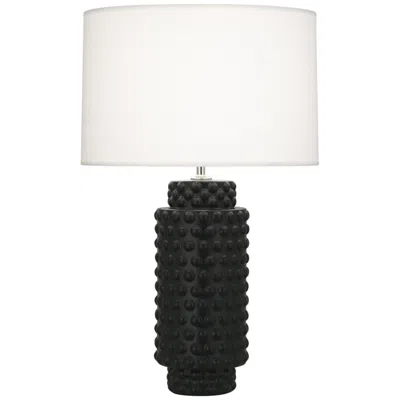 Robert Abbey , Dolly, Matte Obsidian Glazed Ceramic, Table Lamp