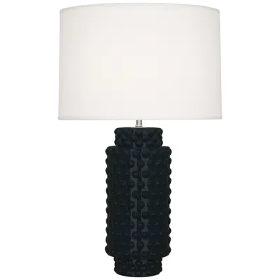 Robert Abbey , Dolly, Obsidian Glazed Textured Ceramic, Table Lamp
