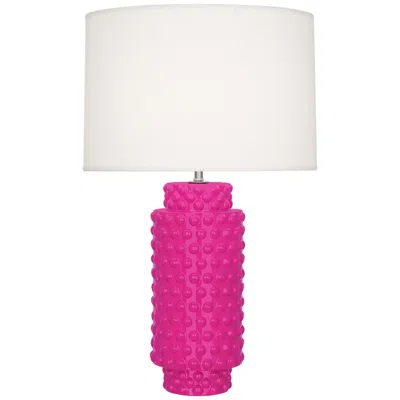Robert Abbey , Dolly, Razzle Rose Glazed Textured Ceramic, Table Lamp