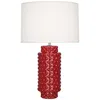 Robert Abbey Dolly Ruby Red Ceramic Table Lamp