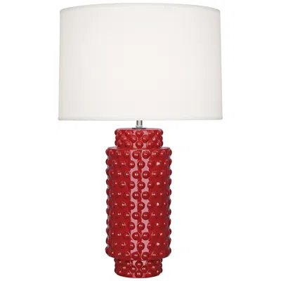Robert Abbey Dolly Ruby Red Ceramic Table Lamp