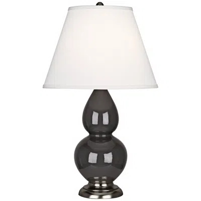Robert Abbey Double Gourd 22 3/4" Ash And Silver Ceramic Table Lamp
