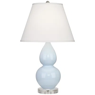 Robert Abbey Double Gourd 22" Ceramic Baby Blue Accent Lamp