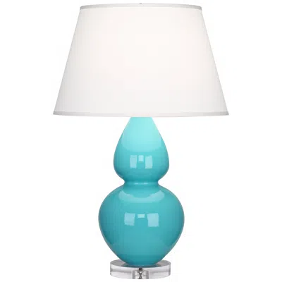 Robert Abbey Double Gourd 30" High Egg Blue Ceramic Table Lamp