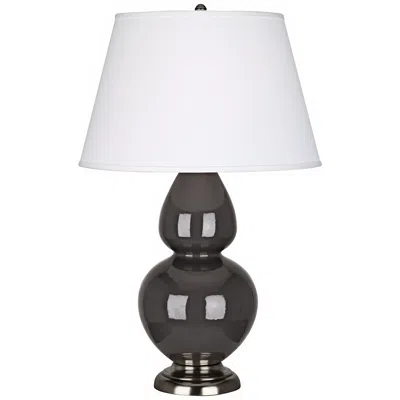 Robert Abbey Double Gourd 31" Ash And Silver Large Ceramic Table Lamp