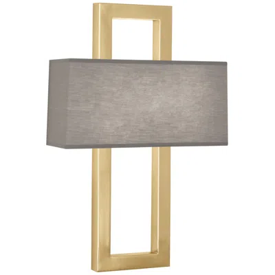 Robert Abbey Doughnut 22.5" High Antique Brass Wall Sconce With Smoke Gray Shade