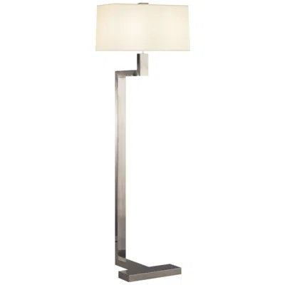 Robert Abbey Doughnut 53 1/2" Antique Silver Angular Modern Floor Lamp In White