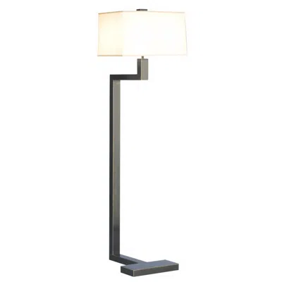 Robert Abbey Doughnut 53 1/4" Patina Bronze Modern Floor Lamp In White