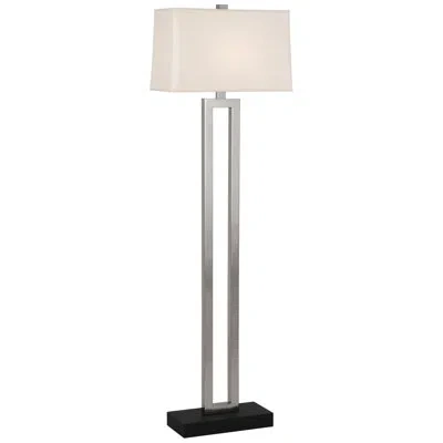 Robert Abbey Doughnut 59.75" Floor Lamp In Antique Silver Over Brass