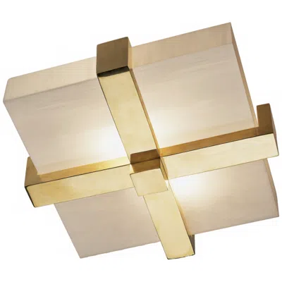 Robert Abbey Doughnut Cross Brass 16" Wide Ceiling Light In Brown