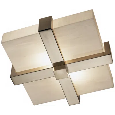 Robert Abbey Doughnut Cross Silver 16" Wide Ceiling Light