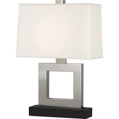 Robert Abbey Doughnut Duncan 20.75" Table Lamp With Built-in Outlet In Antique Silver