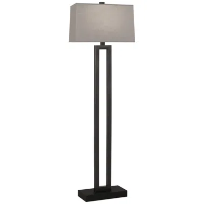 Robert Abbey Doughnut Floor Lamp 60" Bronze Finish W/grey Shade