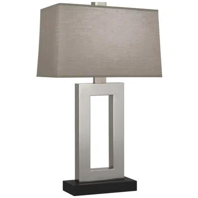 Robert Abbey Doughnut Table Lamp 29.5" Nickel Finish Grey Shade