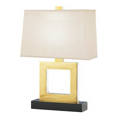 Robert Abbey Duncan 20 3/4" High Brass Square Accent Table Lamp In Neutral