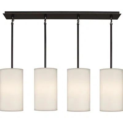 Robert Abbey Echo 4 - Light Kitchen Island Linear Pendant In Deep Patina Bronze