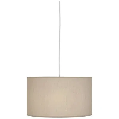 Robert Abbey Elena 1 - Light Single Drum Pendant In Bone Dupoini