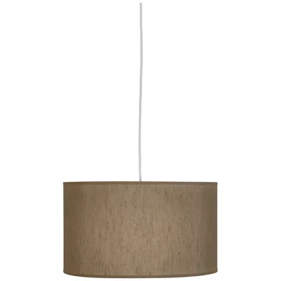 Robert Abbey Elena Pendant 18" Mushroom Dupioni Fabric Shade