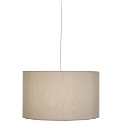 Robert Abbey Elena Pendant 25" Mushroom  Dupioni Fabric Shade