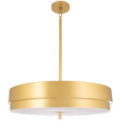 Robert Abbey Elliott 1 - Light Drum Pendant In Modern Brass