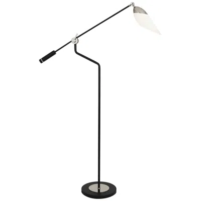 Robert Abbey Ferdinand 85 3/4" Black And Nickel Adjustable Floor Lamp