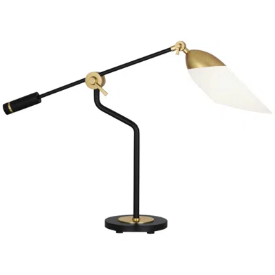Robert Abbey Ferdinand Black And Brass Adjustable Desk Lamp