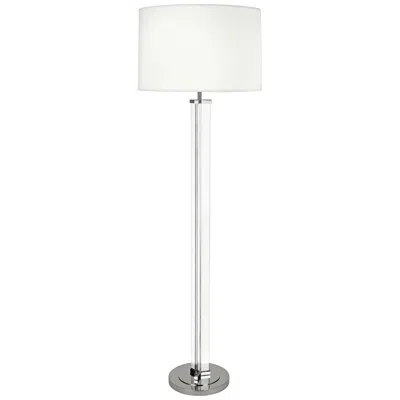 Robert Abbey Fineas 65 3/4" Nickel Floor Lamp With Ascot White Shade