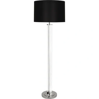 Robert Abbey Fineas 65.75" Floor Lamp In Black Painted Opaque,polished Nickel