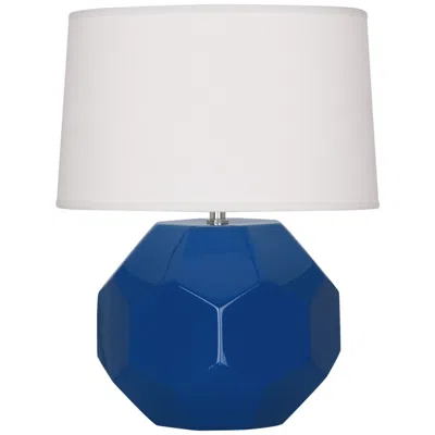 Robert Abbey , Franklin, Cobalt Glazed Ceramic, Table Lamp