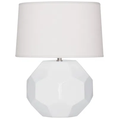 Robert Abbey Franklin Lily Glazed Ceramic Accent Table Lamp In White