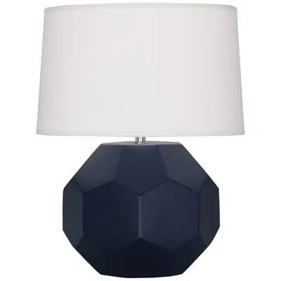 Robert Abbey Franklin Matte Midnight Blue Glazed Accent Table Lamp