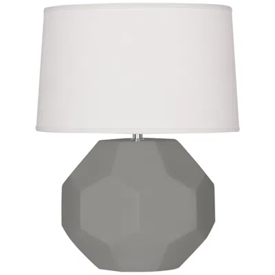 Robert Abbey Franklin Matte Smoky Taupe Glazed Ceramic Accent Table Lamp